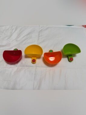 Set of Condiment Cups - Red, Yellow, Orange & Green